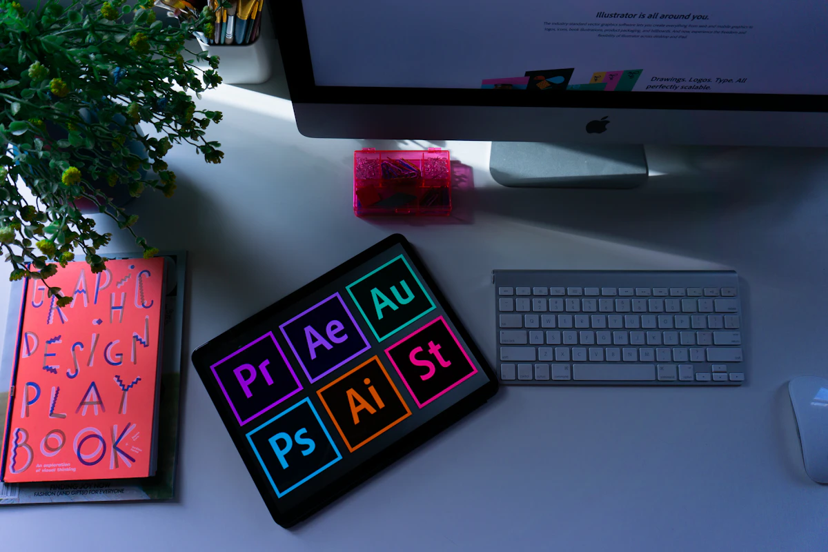 Projekt identyfikacji wizualnej marki — logo, paleta kolorów i typografia na białym tle